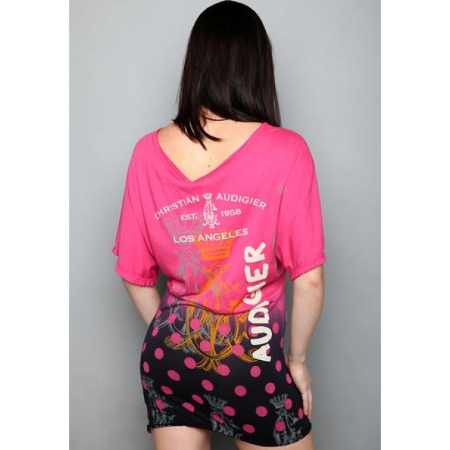CA Womens T Shirts Sweet Nectar Nature Boatneck Tunic Pink