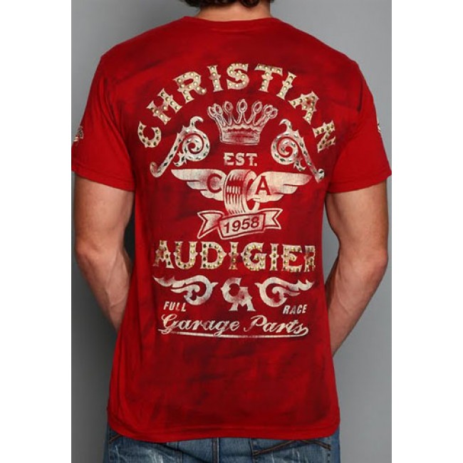 Christian Audigier Mens T Shirts Red Buy