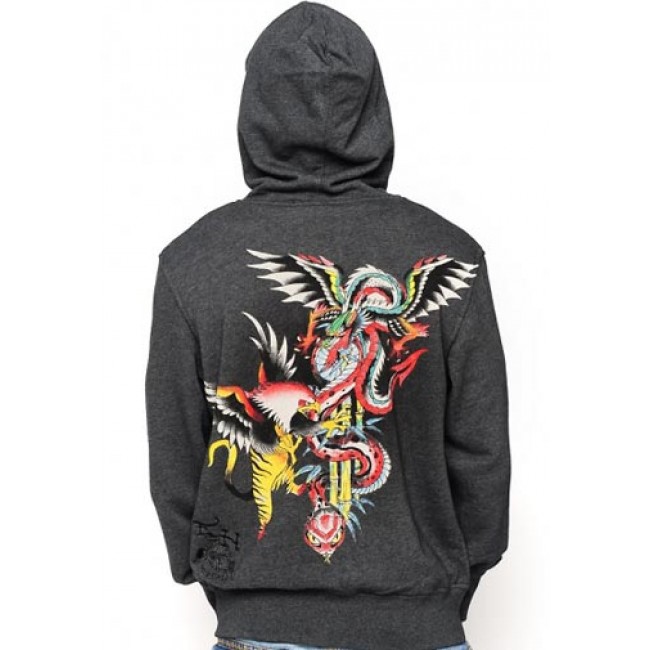 Ed Hardy Snakes And Shoots Basic Hoodies