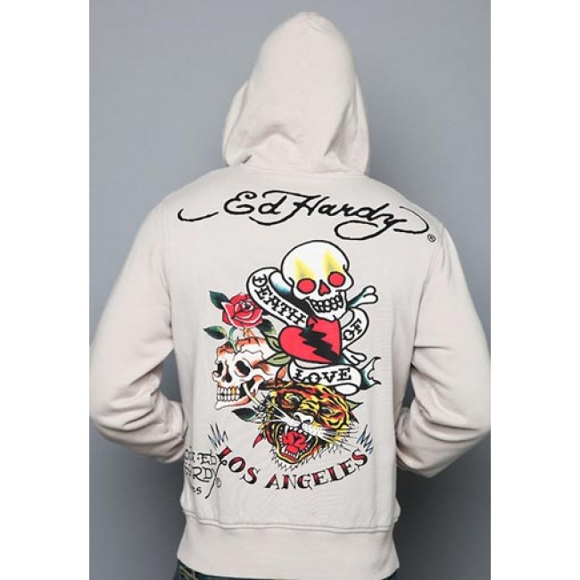 Ed Hardy Death Of Love And Tiger Basic Hoodies