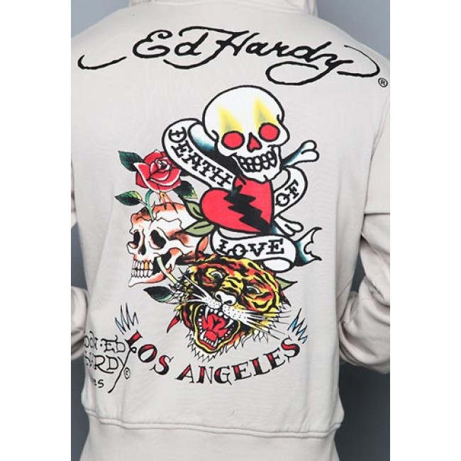 Ed Hardy Death Of Love And Tiger Basic Hoodies
