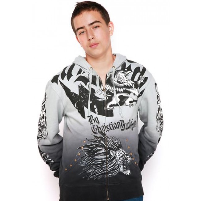 Ed Hardy Eagle Panther Specialty Dip Dye Hoodies