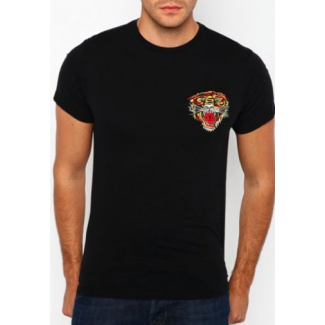 Ed Hardy New Tiger Core Basic Embroidered T Shirts