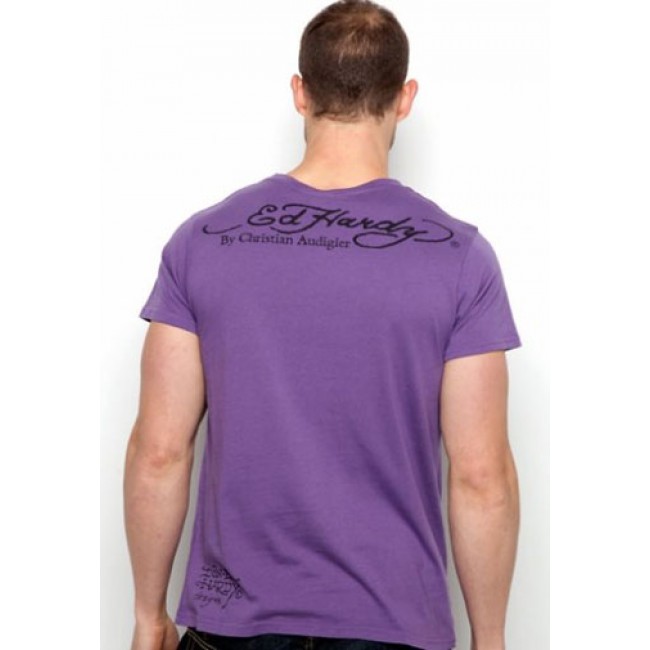 Ed Hardy True Heart Basic T Shirts purple