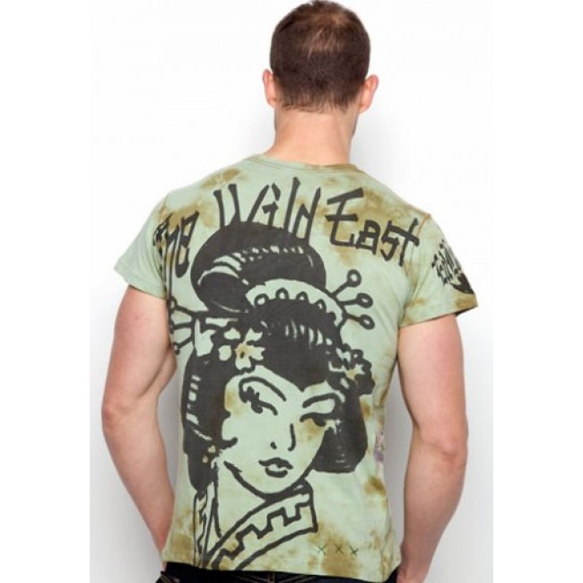 Ed Hardy Wild East Dragon Vintage Wash T Shirts