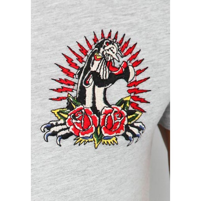 Ed Hardy Panther and Roses Core Basic Embroidered T Shirts
