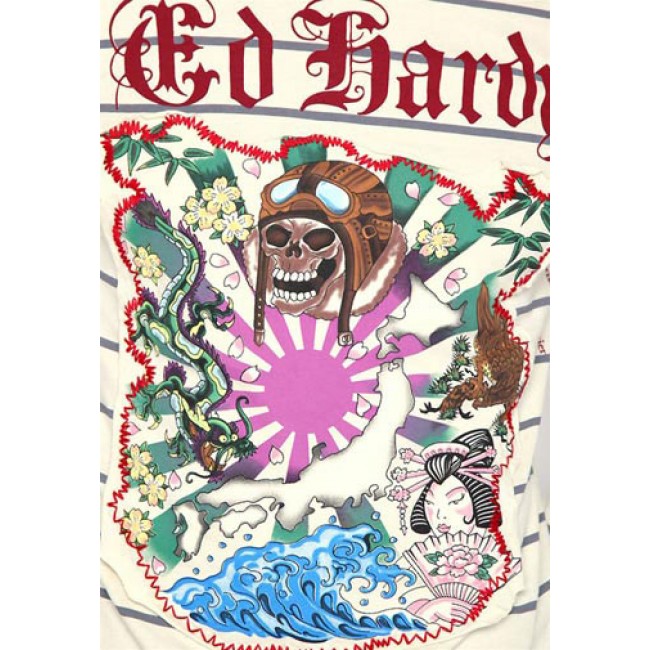 Ed Hardy Kamikaze Applique Embroidery Tee