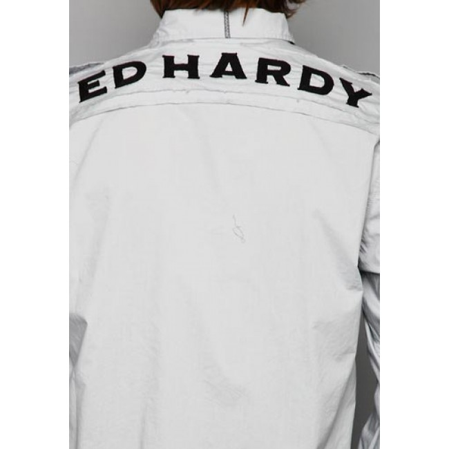 Ed Hardy Polo Patched Utility Embroidery