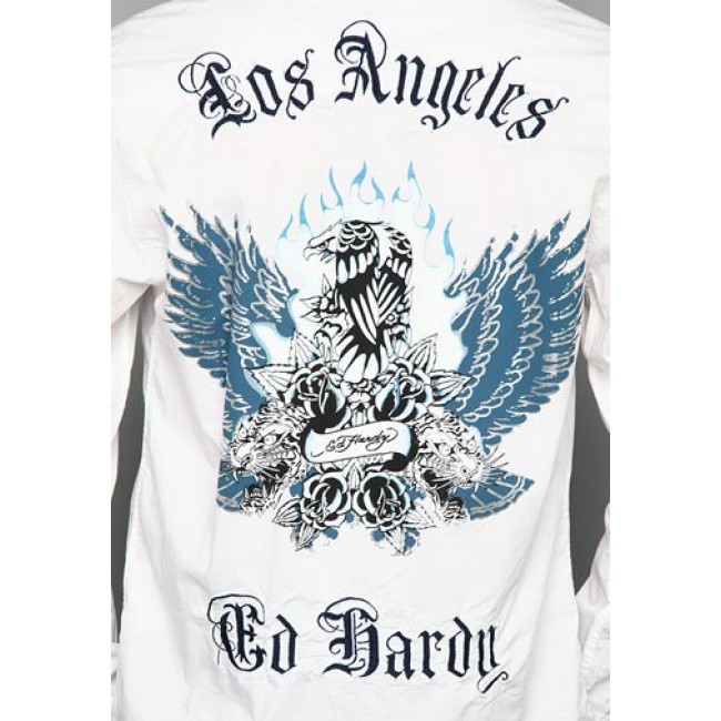 Ed Hardy Polo Eagle And Tigers Embroidered