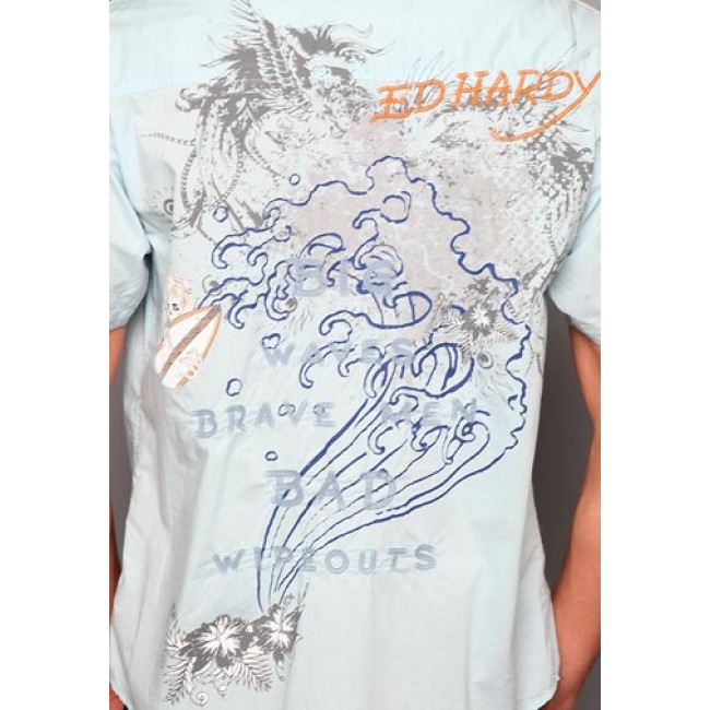 Ed Hardy Big Wave Embroidered Applique Sale