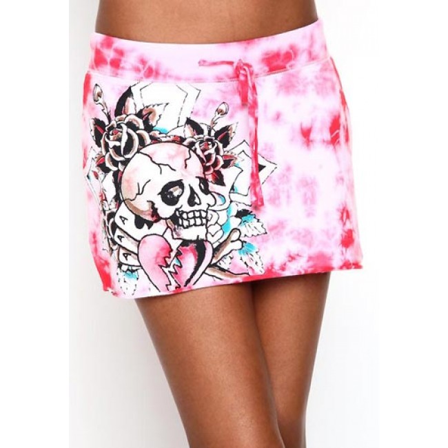 Ed Hardy Skirt Skull Heart And Cards Specialty For Women