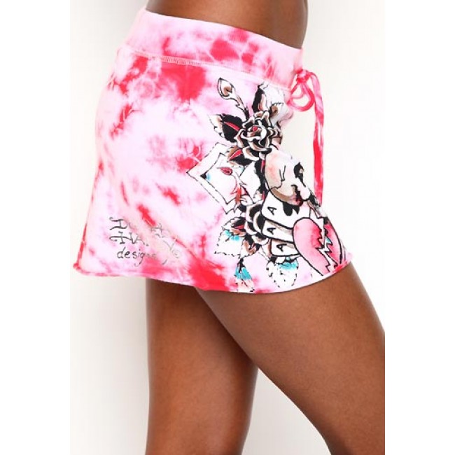 Ed Hardy Skirt Skull Heart And Cards Specialty For Women