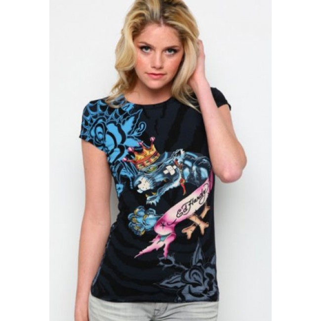 Ed Hardy Womens King Panther Specialty Tee