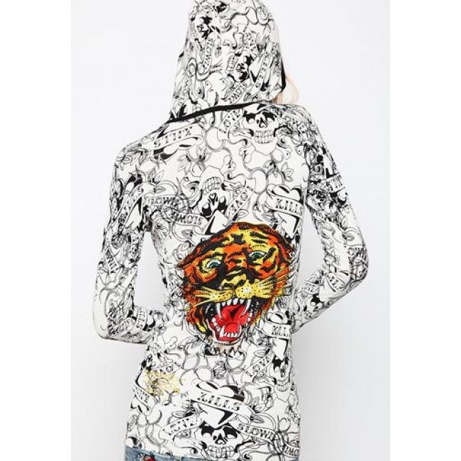 Ed Hardy LKS Tiger Knitted Pullover Hoodies